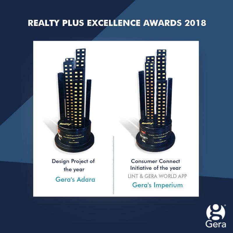 Gera Development bagged 2 awards at the Realty Plus Excellence Awards 2018